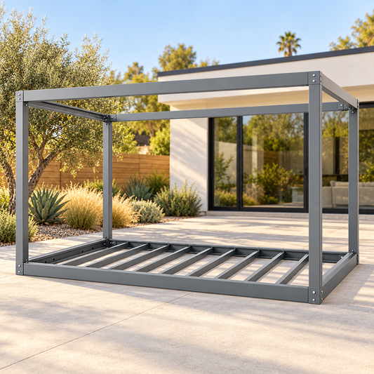 8 x 12 ft Modular Steel Frame Kit - DIY Backyard Shed Structure