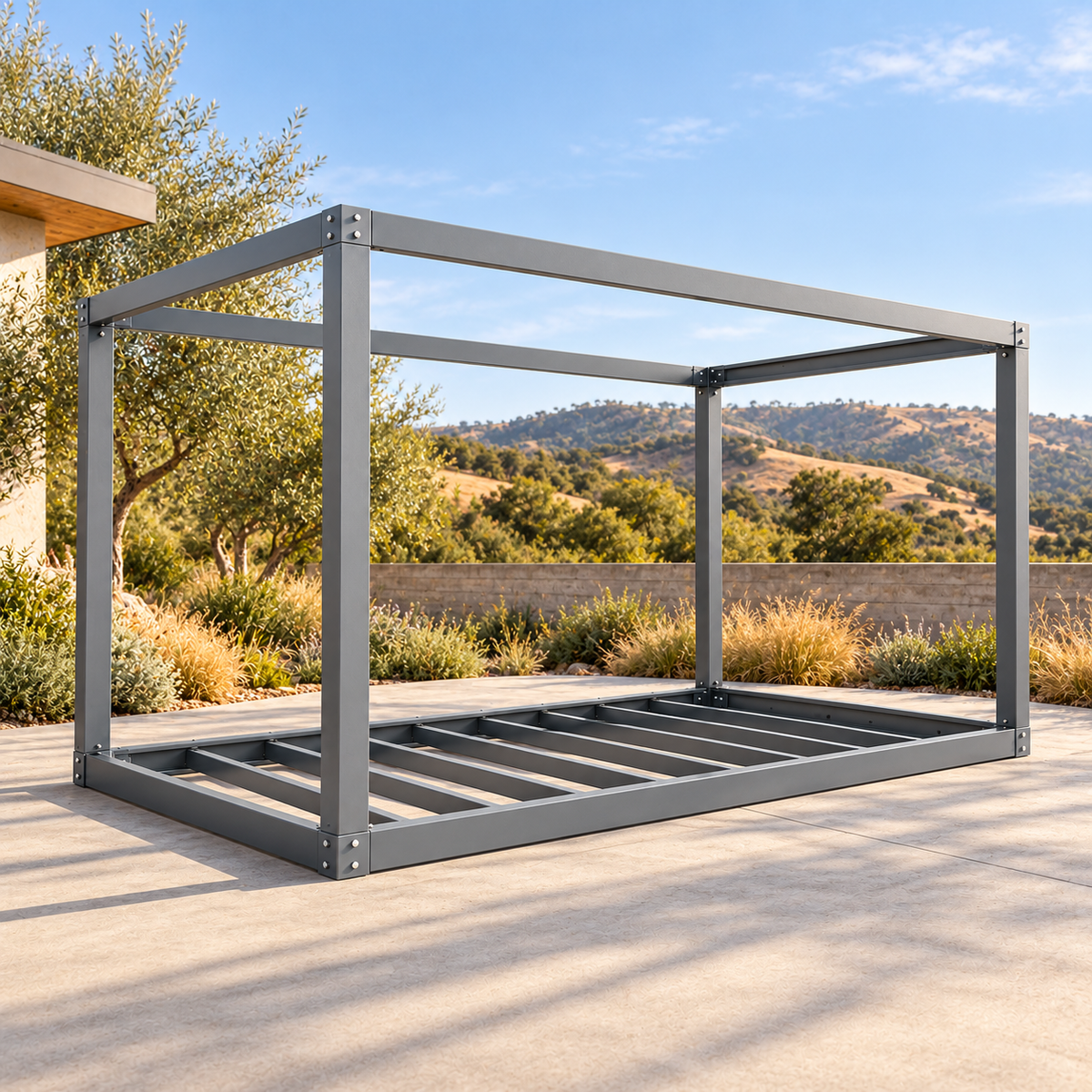 10 x 12 ft Modular Steel Frame Kit - DIY Shed or Studio Structure