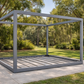 Placeholder 3: Ubloc reference steel frame or finished concept; proposed 12 x 20 ft configuration not depicted to scale